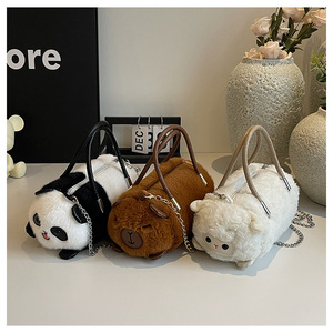 Novelty Furry Women's Bag Cute Ladies Cross Body Shoulder Bag New Arrival Fashion Animal Shape Plush <strong>Small</strong> <strong>Purses</strong> and Handbags - Product Image 1