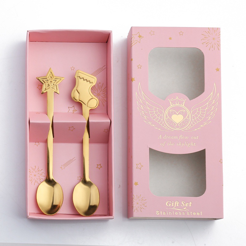 Powder box golden spoon-socks stars