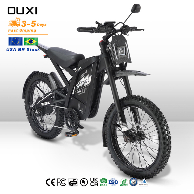 BR USA Warehouse OUXI GT2000 New 60v 2000w Rechargeable Electricall Bikes Off-Road Tire Electric Bicycle Adult
