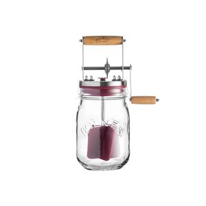 Ensemble pour la fabrication du beurre Kilner, pot en verre de 1 L avec manivelle et recettes pour la préparation du beurre maison - Product Image 1