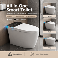 WC intelligent à usage commercial, bidet électrique intelligent, WC à poser au sol, siphon en P, fonctionnement automatique, télécommande, siège chauffant
