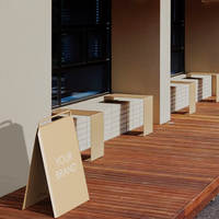 Support de logo de marque en métal personnalisé - Panneau de table autoportant pour le commerce de détail et les événements, en acier inoxydable durable, OEM/ODM acceptés
