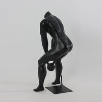 Maniquí negro sin cabeza para Fitness, maniquí deportivo masculino