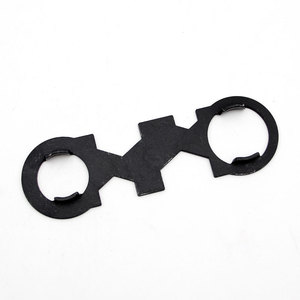 Clé à double extrémité pour couvercle de valve 160 mm, métrique, en fer électrophorétique, qualité industrielle, à mâchoires lisses et ouverture arrondie - Product Image 1