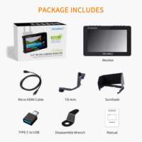 FEELWORLD kamera Dslr, Monitor lapangan F5 PROX DSLR 5.5 inci 1600nit layar sentuh kamera Dslr Monitor hd sangat terang