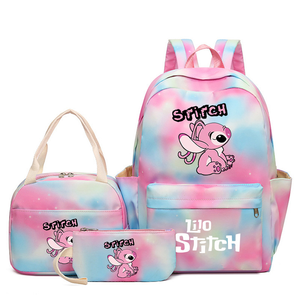 Conjunto de mochila de estudiante de poliéster de alta calidad personalizable con imagen de dibujos animados para estuche de lápices y uso de bolsa de almuerzo para niños - Product Image 5