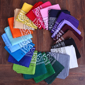 Custom Logo multi-function ethnic bandanas Polyester 55x55cm ethnique bandanas Bandanna Printed Square Paisley Bandana