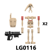 LG1017 Battle Droid Space Wars, Mini Modelo Educativo Coleccionable para Armar, Bloques de Construcción de Plástico para Niños, Juguetes de Regalo