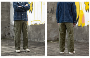 Pantalones de Algodón 100% para Hombre OG107, Estilo Casual, Corte Recto, Cintura Media, Color <span class=keywords><strong>Blanco</strong></span> y Caqui - Product Image 6