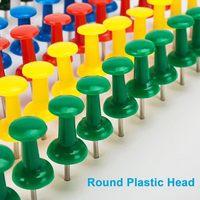 Juego de 40 Piezas de Chinchetas de Colores, Chinchetas con Cabeza de Plástico de 4 Colores y 3/8 Pulgadas, Paquete en Blíster de PVC para Tablero de Corcho de Oficina