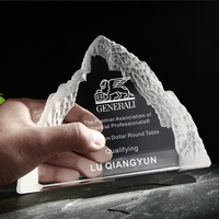 Concours cérémonie de remise de prix Plaque de verre Souvenirs Sublimation Plaques de remise de prix en bois trophée vierge avec boîte en velours