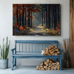 Murali in tela: opere <span class=keywords><strong>d</strong></span>'arte Decorative per la stampa di paesaggi forestali autunnali adatte per la decorazione domestica come regali - Product Image 3