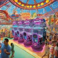 Machine de jeu de société mini-grue à monnayeur, modèle de distributeur de balles Gacha, jouet de boxe, cadeau d'amusement en plastique durable, version anglaise