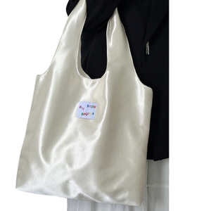 Real Silk Tote <b>Bag</b> <b>Women</b> Soft Fashionable Outdoor Shopping Travel <b>Beach</b> Large Capacity Printed Logo Shoulder <b>Bag</b> - Product Image 6