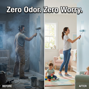 Pintura acrílica protectora para paredes interiores, ecológica, de bajo olor, bajo contenido de COV, a base de agua, segura, para la decoración del hogar y espacios habitables. - Product Image 3