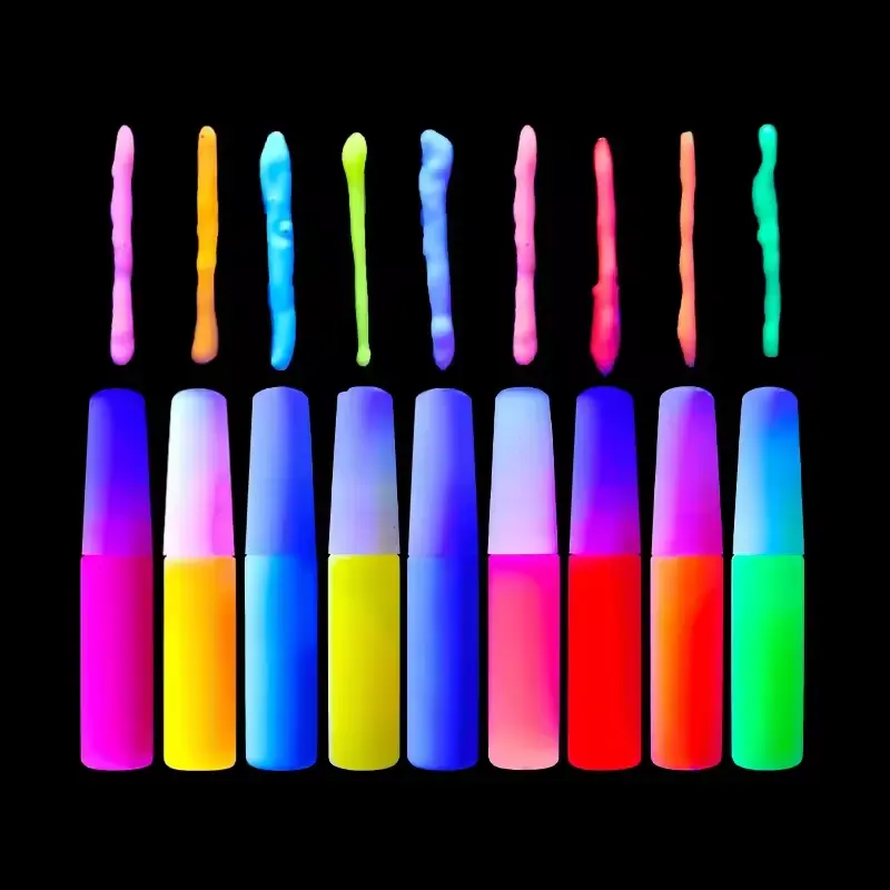 Wholesale DIY painting non-toxic glow in the dark acrylic paint 6 colors 6ml/10ml glow in the dark acrylic paint