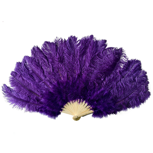 Éventail en plumes d'autruche douces et volumineuses pour économiser sur les dépenses, idéal pour le carnaval et les processions, les spectacles sur scène, le cinéma et la photographie, la collection et la décoration - Product Image 1