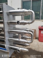 Stérilisateur/Pasteurisateur tubulaire UHT en acier inoxydable 304/316L, 121°C, qualité alimentaire, résistant à la corrosion, conforme HACCP pour lait et jus