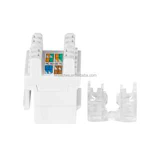 สายเคเบิลเครือข่ายคุณภาพสูง Cat6 RJ45 UTP 180 องศา แบบไม่ต้องใช้เครื่องมือ  8P8C T568A/B  พร้อมรหัสสี  ขนาด 22-26 AWG  พร้อมหัวต่อคีย์สโตนแจ็ค - Product Image 4