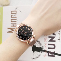 Luxuriöse Quarz-Legierung Mode-Antik-Damenuhr mit Kristall-Sternenhimmel-Design Lila Magnetverschluss-Armband Geschenk