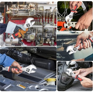Home, Workshop and Garage Tools, Cr-V Steel Wrench with Ergonomic Rubber Grip Spanner Handle, 6 Inch Adjustable Wrench - Product Image 6