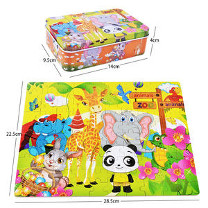 Personalizzato 100 pezzi scatola di ferro rilegatura puzzle giocattoli educativi in età prescolare mondo animale illuminazione per bambini 3 anni in su - Product Image 4