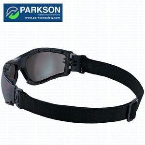 Lunettes de sécurité sportives au design classique, certifiées ANSI, monture en PC, joint en EVA, bande élastique, lentille anti-rayures, légères (30g), personnalisables - Product Image 4