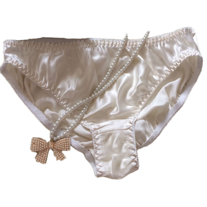 Tanga Sexy de Seda Natural Yashasilk para Mujer, Cintura Media, Bordado Sólido, Tejido, 100% Seda, Ecológico - Product Image 1