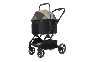 Poussette réversible pour animaux de compagnie avec poignée, pliage à une touche, chariot portable pour <span class=keywords><strong>chien</strong></span> et chat pour les voyages en extérieur - Product Image 4