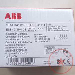 Contacteur d'installation ABB ESB40-40N-06 230V AC/DC 40A pour usage en construction - Product Image 1