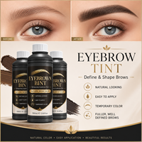 Spray Teintant Sourcils pour Henné à l'Aérographe, Gel Teintant Sourcils Waterproof Végétalien Marque Privée