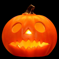 Lampes LED Citrouille d'Halloween Lumineuses, Jack O'Lantern Étanche à Piles, Lampe Décorative pour Jardin, Cour, Intérieur, Extérieur, Fête