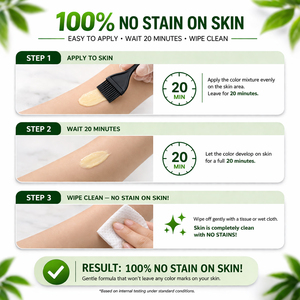 Crema Colorante Idratante per Capelli Neri Senza <span class=keywords><strong>Ammoniaca</strong></span> con Olio di Argan e Aloe Vera, Ripara i Capelli Secchi e Copre le Radici Grigie - Product Image 4