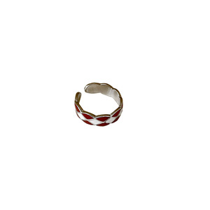 Anillo geométrico rojo de plata de ley Ruitai S925 para mujer, para el dedo índice, uso diario - Product Image 5