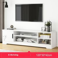Modernes, schlichtes TV-Möbel und Couchtisch-Kombination im nordischen Stil aus Holz für Wohnzimmer, Schlafzimmer und kleine Wohnungen, aus Spanplatten gefertigt.