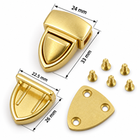 Fermoir triangulaire en laiton Deepeel BB253 pour sacs à main en cuir, accessoires de fabrication, attache décorative, OEM