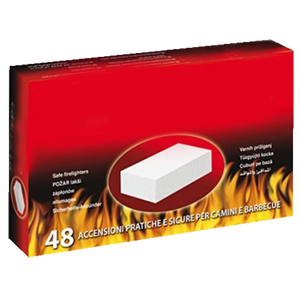 Set Accendifuoco 48 Cubi per Griglia a Carbone, Personalizzabile, Griglia per Barbecue da Esterno con Vassoio e Bastoncini Inclusi - Product Image 1