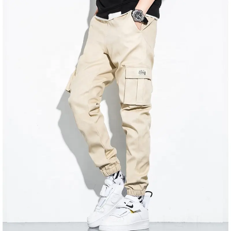 Wholesale Custom Designs Streetwear Nylon Mens Cargo Pants Big Pocket Cotton Cargo Pants Men