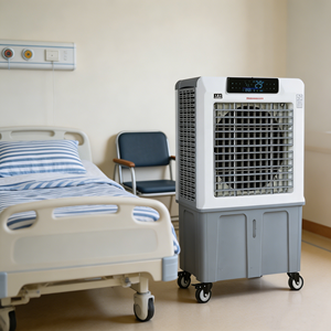 Ventilateur rafraîchisseur d'air évaporatif mobile 3-en-<span class=keywords><strong>1</strong></span> avec réservoir d'eau, équipement de refroidissement multifonctionnel pour café, commerce et espace de travail extérieur - Product Image 6
