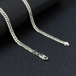 Collar de Plata de Ley 925 <span class=keywords><strong>para</strong></span> Hombre, Cadena Cubana de 5 mm con Corte de Diamante Lateral, Joyería <span class=keywords><strong>Fina</strong></span> Hip Hop <span class=keywords><strong>para</strong></span> Hombre, <span class=keywords><strong>para</strong></span> Fiestas - Product Image 5