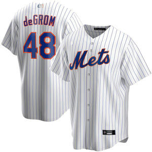 Camiseta de béisbol de los Mets de Nueva York para hombre, uniforme blanco de secado rápido 48 deGROM - Product Image 3