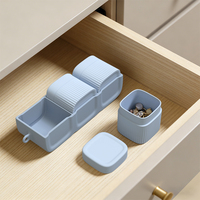 Plateau carré en silicone, porte-boissons, organisateur de poche, capacité de 6 à 10 L pour ranger les télécommandes, les collations, les téléphones portables, table pour accoudoir de canapé