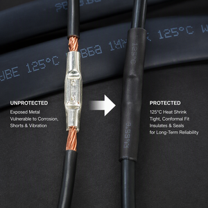 Tube thermorétractable monocouche de qualité ferroviaire, sans halogène, ignifuge, étanche, conduit 660V, gaine de câble 2:1 - Product Image 3