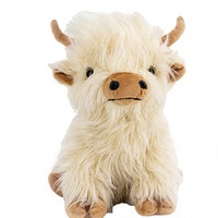 Peluche Vache des Highlands, Coussin Chauffant Micro-ondable, Animal en Peluche Réaliste Rempli de Nanoparticules, Logo Personnalisé, Vente en Gros OEM ODM