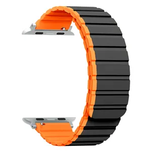 Ryb Magnetische Lus Sluiting Sport Siliconen Horlogeband Voor Apple 8 7 6 5 4 Ultra 49Mm 38/40/41Mm 42/44/45Mm