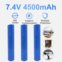 POEAE 2S1P 26650 7.4V 4500mAh Paket Baterai Lithium Ion Isi Ulang untuk Dekorasi Liburan