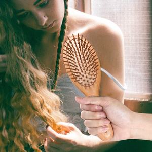 Cepillo para el Cabello Impermeable con Cerdas de Bambú y Mango de Madera con Cojín de Aire, Secador de Cabello, Cepillos para el Cabello <span class=keywords><strong>Goody</strong></span> - Product Image 4