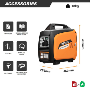 Máy phát điện chạy gas Hwasdan 2000w, máy phát điện dự phòng, sử dụng gas <span class=keywords><strong>LPG</strong></span>, kết nối Bluetooth, hoạt động êm ái - Product Image 4