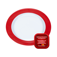 Unisono Plus 26cm Plato de vajilla de una mano blanco con Eating-Aid Plato especial ecológico para restaurantes disponible en rojo