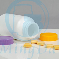 Botellas de Medicina de Plástico HDPE de 200 ml con Tapa de Rosca para Cápsulas, Softgels, Tabletas, Gomitas, Envases de Grado Alimenticio Personalizables
